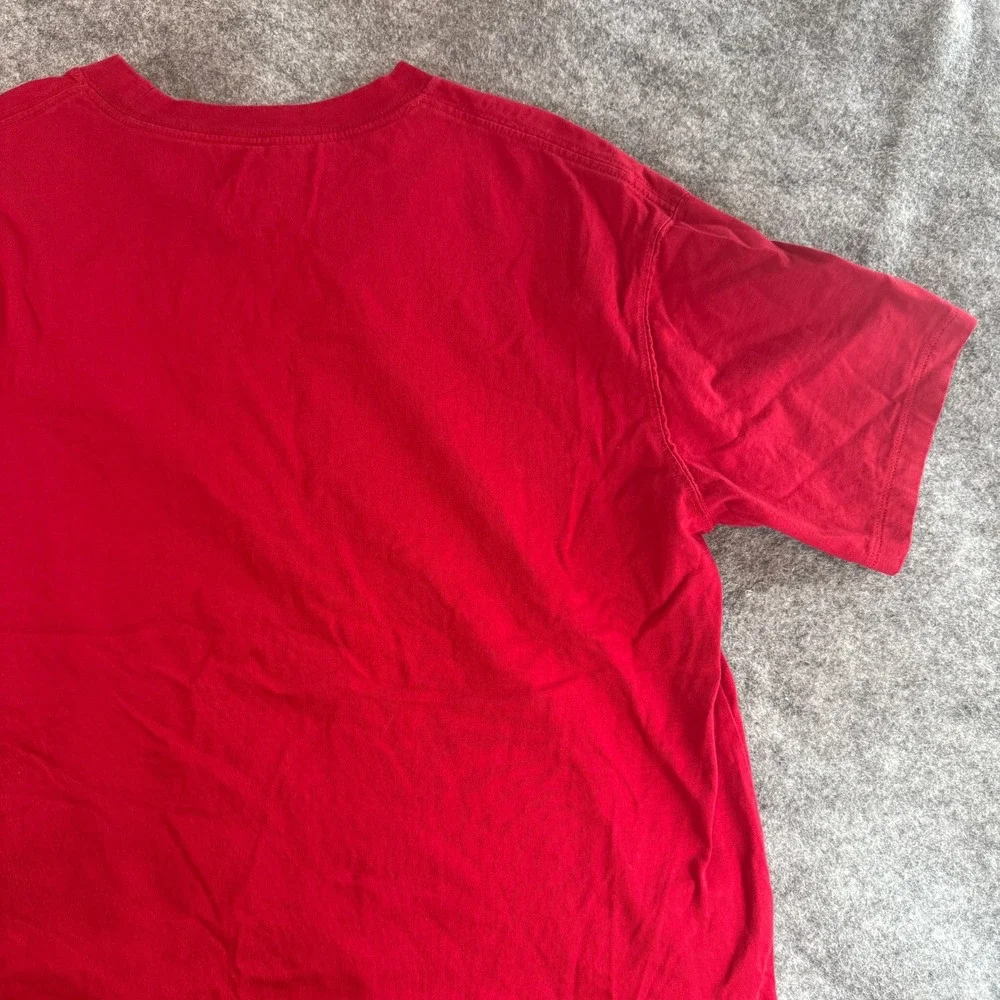 Jordan T-Shirt Mens Sz L Loose Fit Red Jumpman Logo Crew Neck Cotton Tee Short